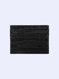 Midnight Black Croc Cardholder