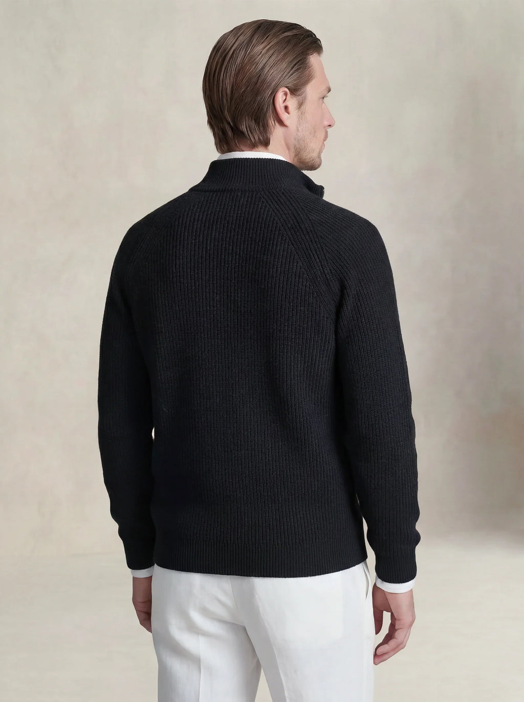 Zip-Up Cardigan Black